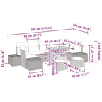 Tuin Sofa Set Met Kussen 10 Pcs Poly Riet