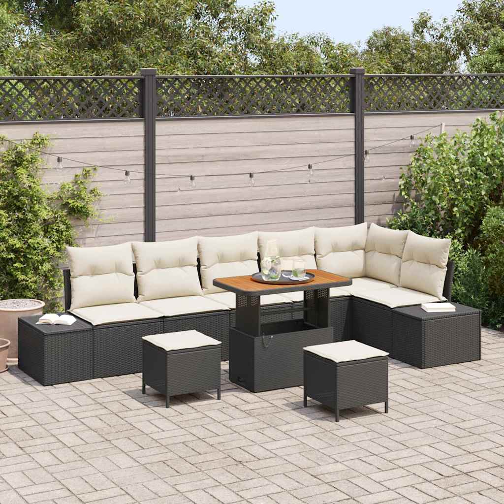 Tuin Sofa Set Met Kussen 9 Pcs Poly Riet