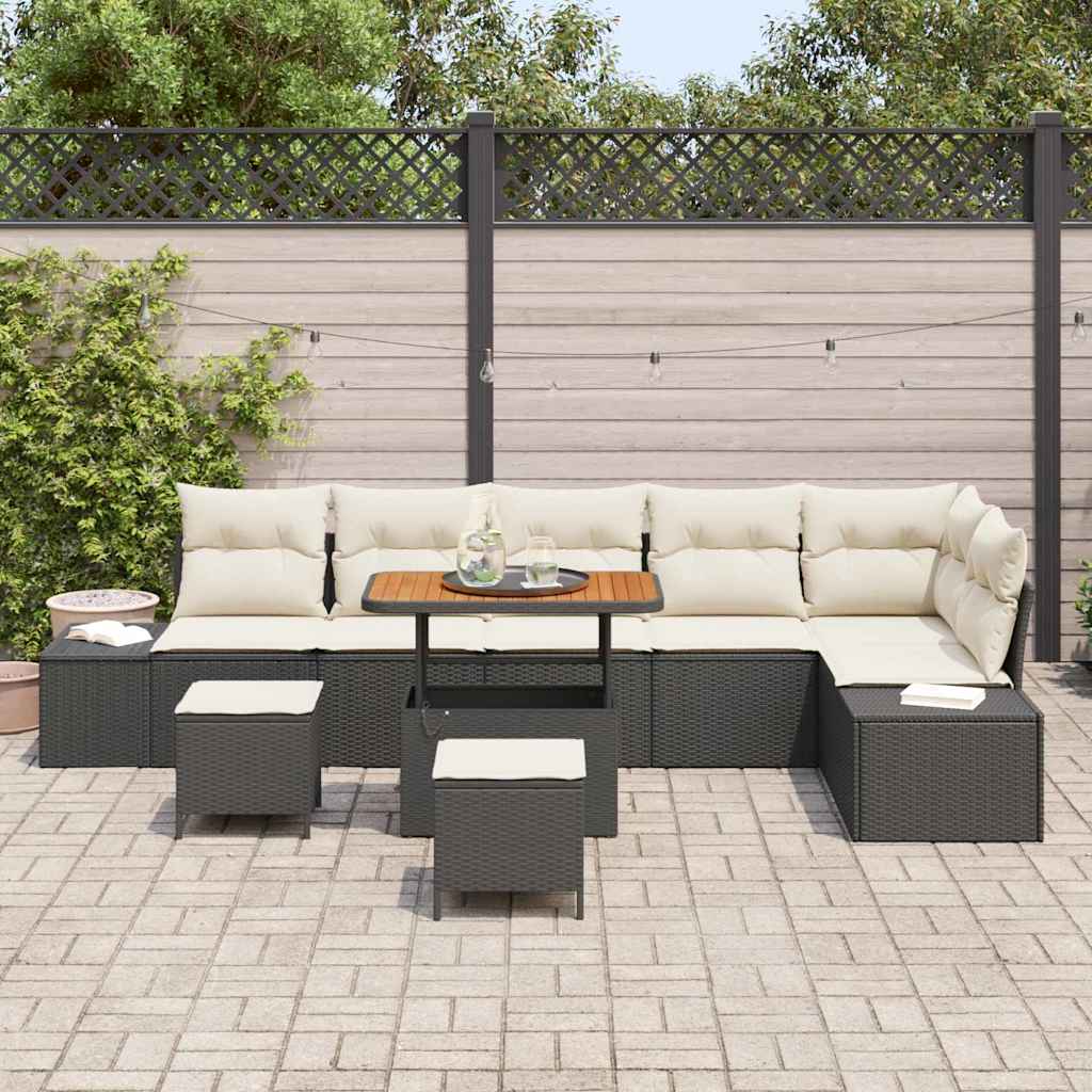 Tuin Sofa Set Met Kussen 9 Pcs Poly Riet