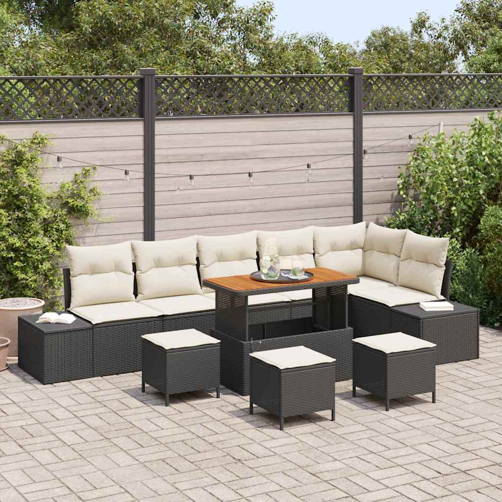 Tuin Sofa Set Met Kussen 9 Pcs Poly Riet