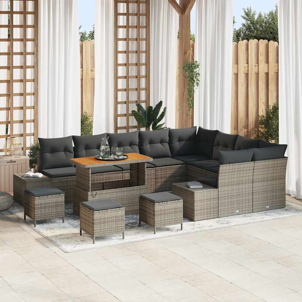 Tuin Sofa Set Met Opslag 12 Pcs Poly Riet