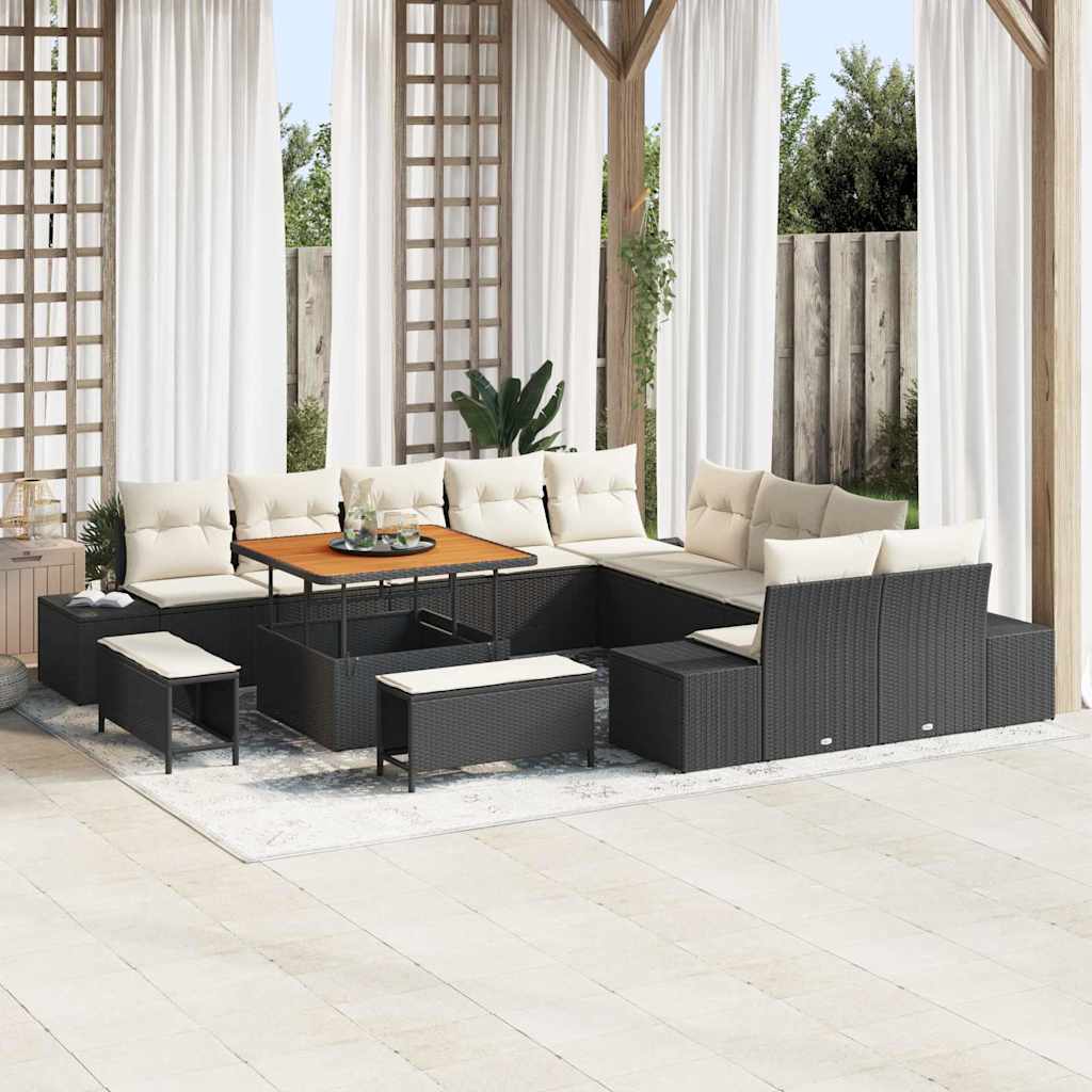 Tuin Sofa Set Met Kussen 13 Pcs Poly Riet