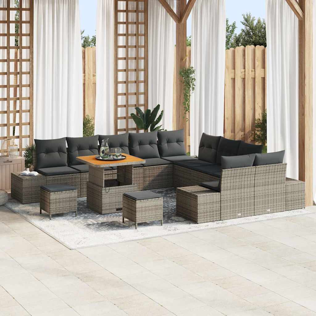Tuin Sofa Set Met Kussen 13 Pcs Poly Riet