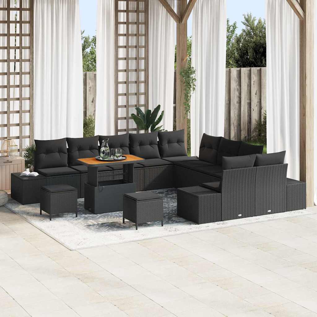 Tuin Sofa Set Met Kussen 13 Pcs Poly Riet
