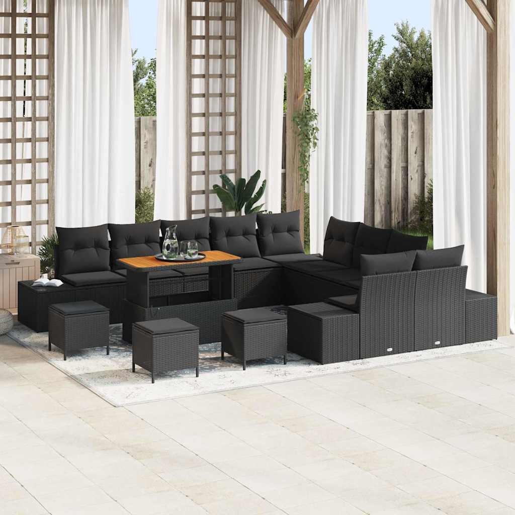 Tuin Sofa Set Met Kussen 13 Pcs Poly Riet