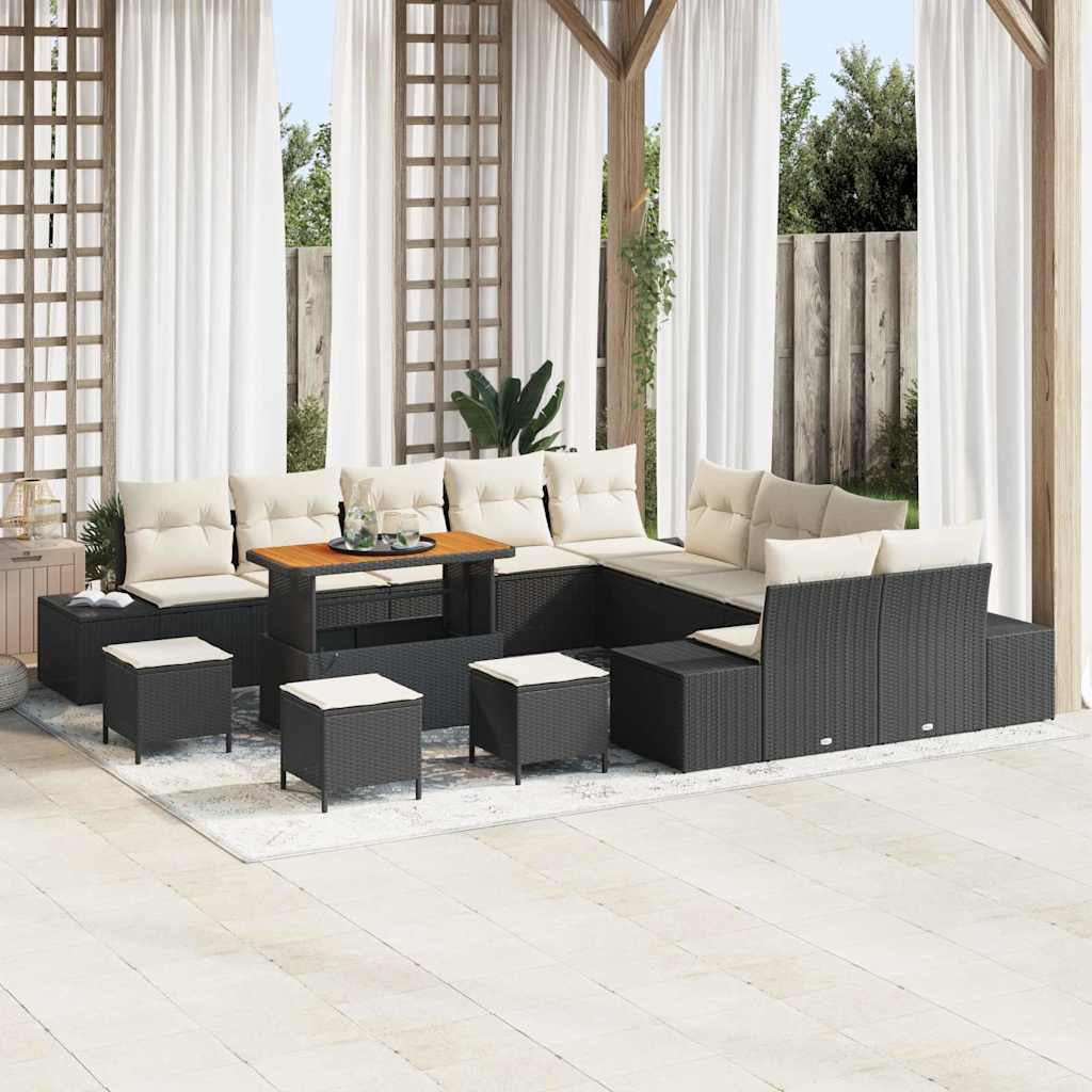 Tuin Sofa Set Met Kussen 13 Pcs Poly Riet