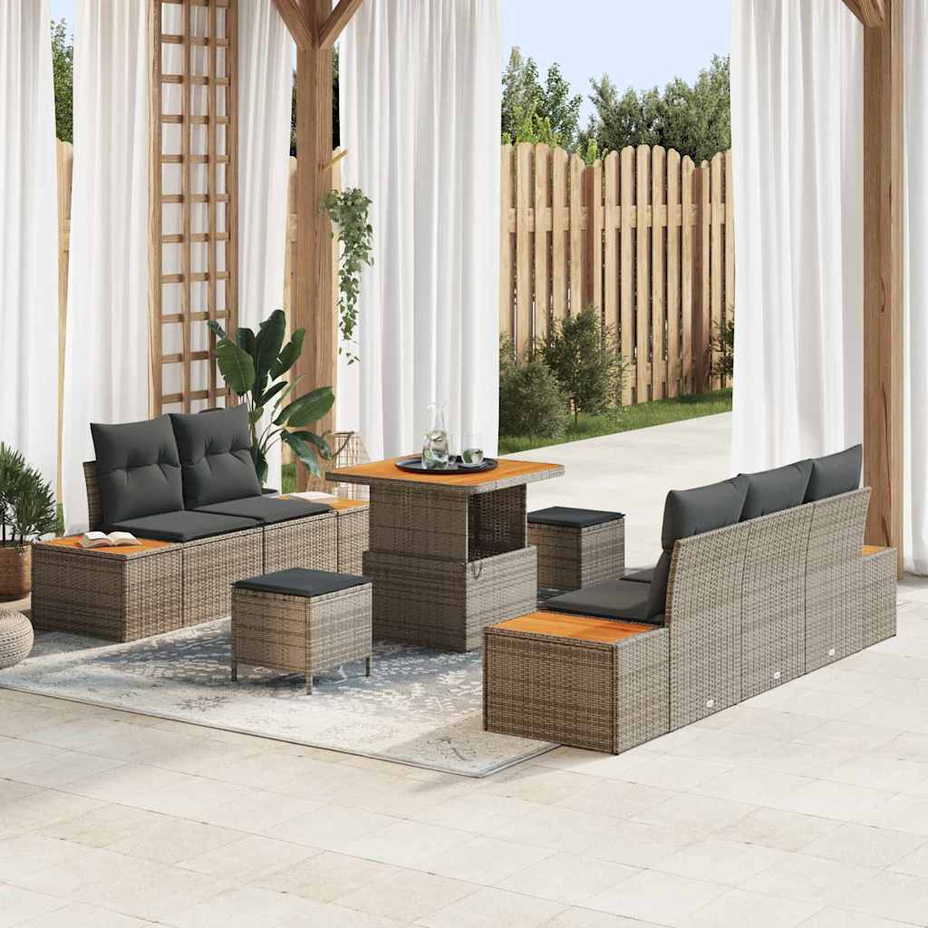 Tuin Sofa Set Met Kussen 8 Pcs Poly Riet