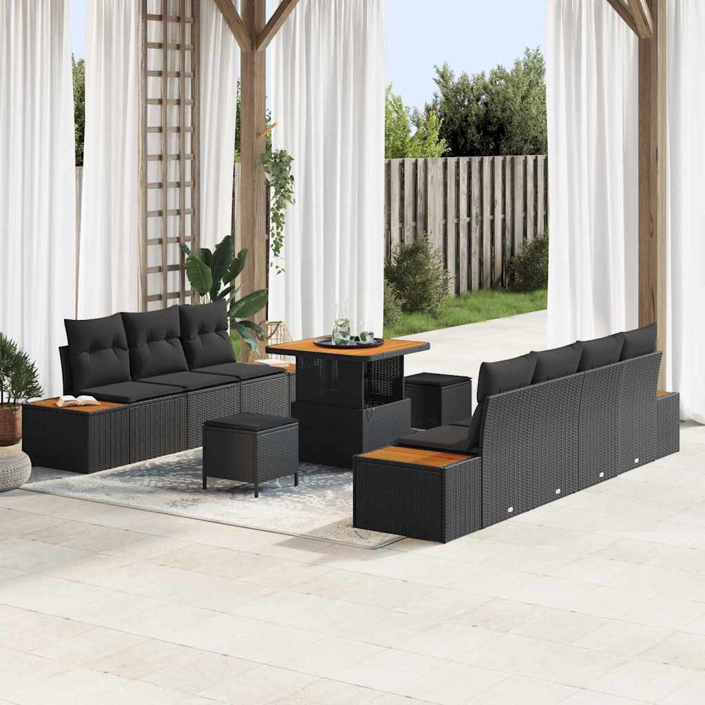 Tuin Sofa Set Met Kussen 10 Pcs Poly Riet