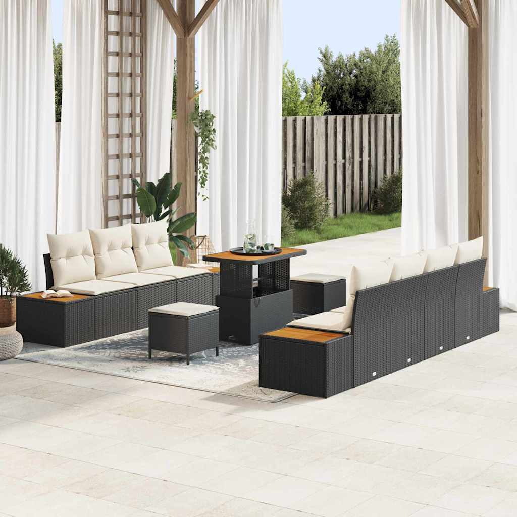 Tuin Sofa Set Met Kussen 10 Pcs Poly Riet