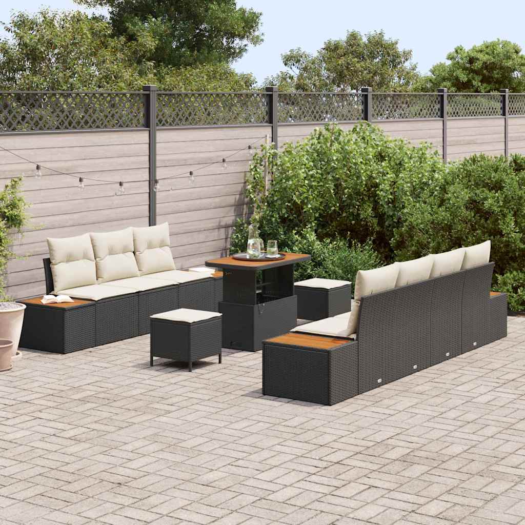 Tuin Sofa Set Met Kussen 10 Pcs Poly Riet
