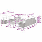 Tuin Sofa Set Met Kussen 10 Pcs Poly Riet