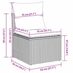 Tuin Sofa Set Met Kussen 11 Pcs Poly Riet