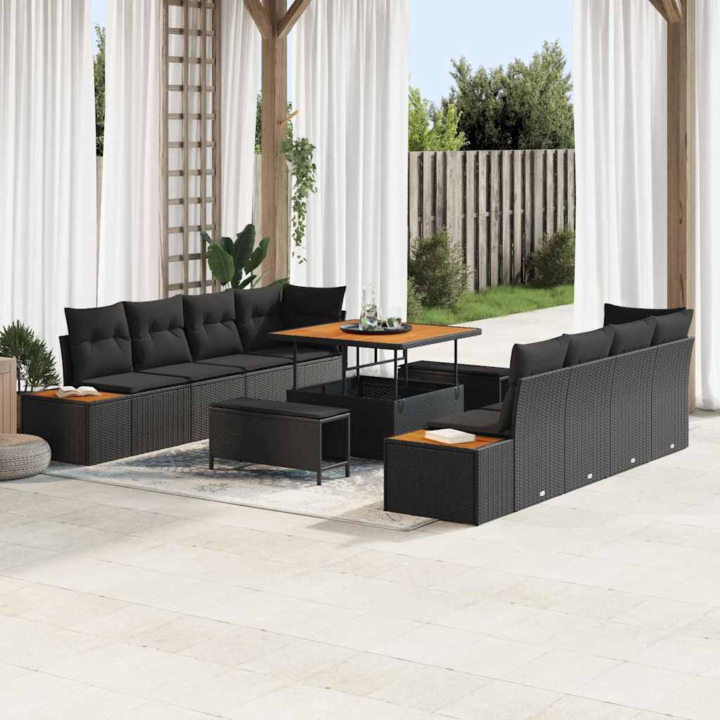 Tuin Sofa Set Met Kussen 11 Pcs Poly Riet