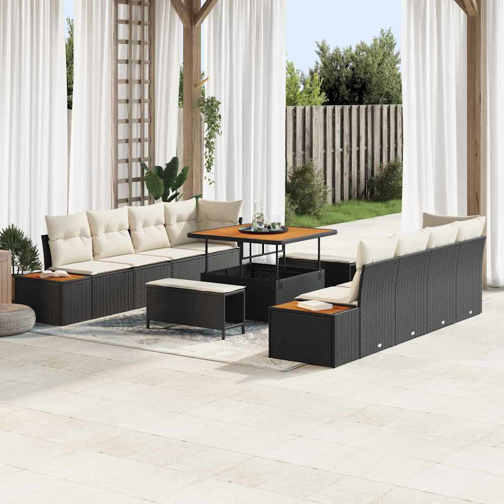 Tuin Sofa Set Met Kussen 11 Pcs Poly Riet