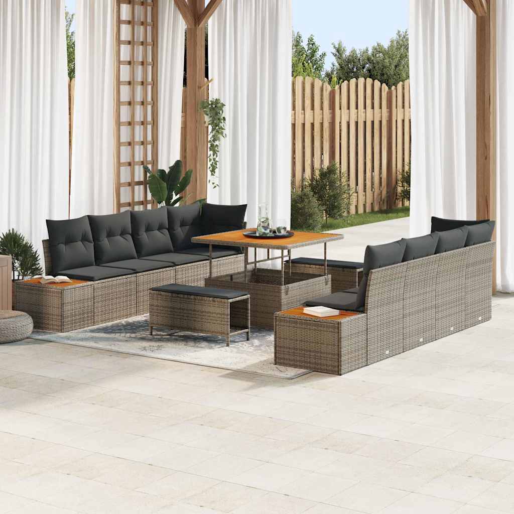 Tuin Sofa Set Met Kussen 11 Pcs Poly Riet