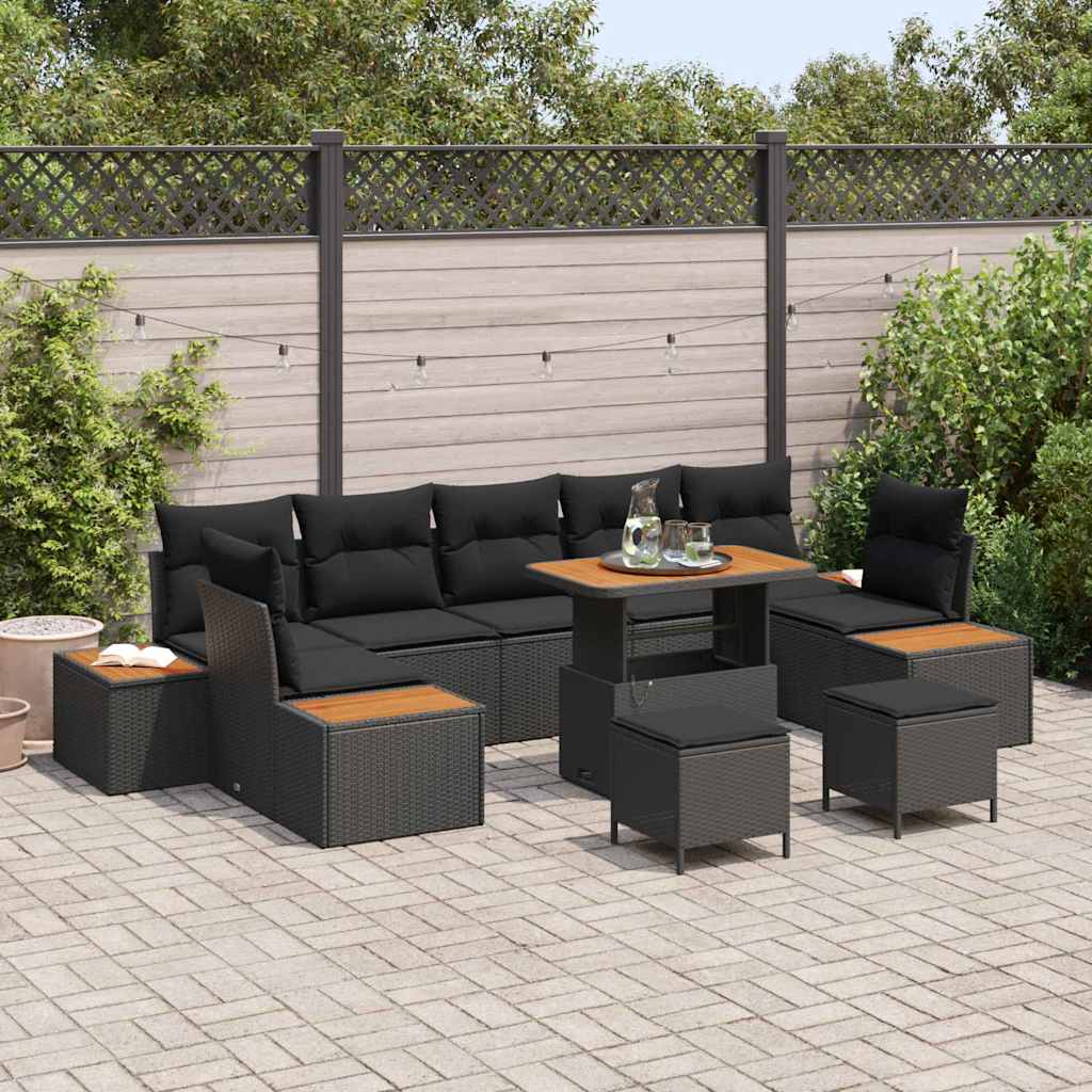 Tuin Sofa Set Met Kussen 10 Pcs Poly Riet