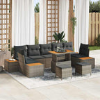Tuin Sofa Set Met Kussen 10 Pcs Poly Riet