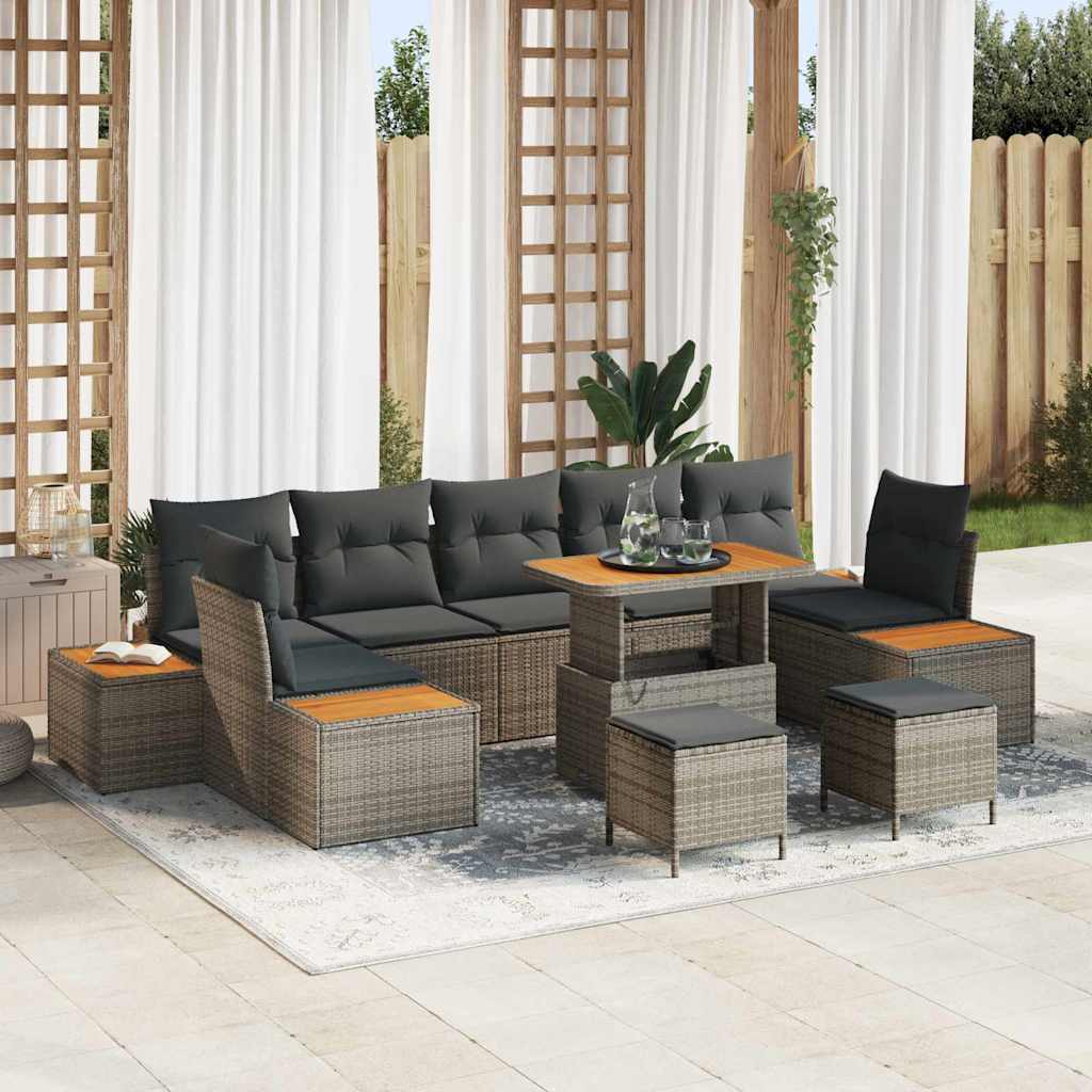 Tuin Sofa Set Met Kussen 10 Pcs Poly Riet