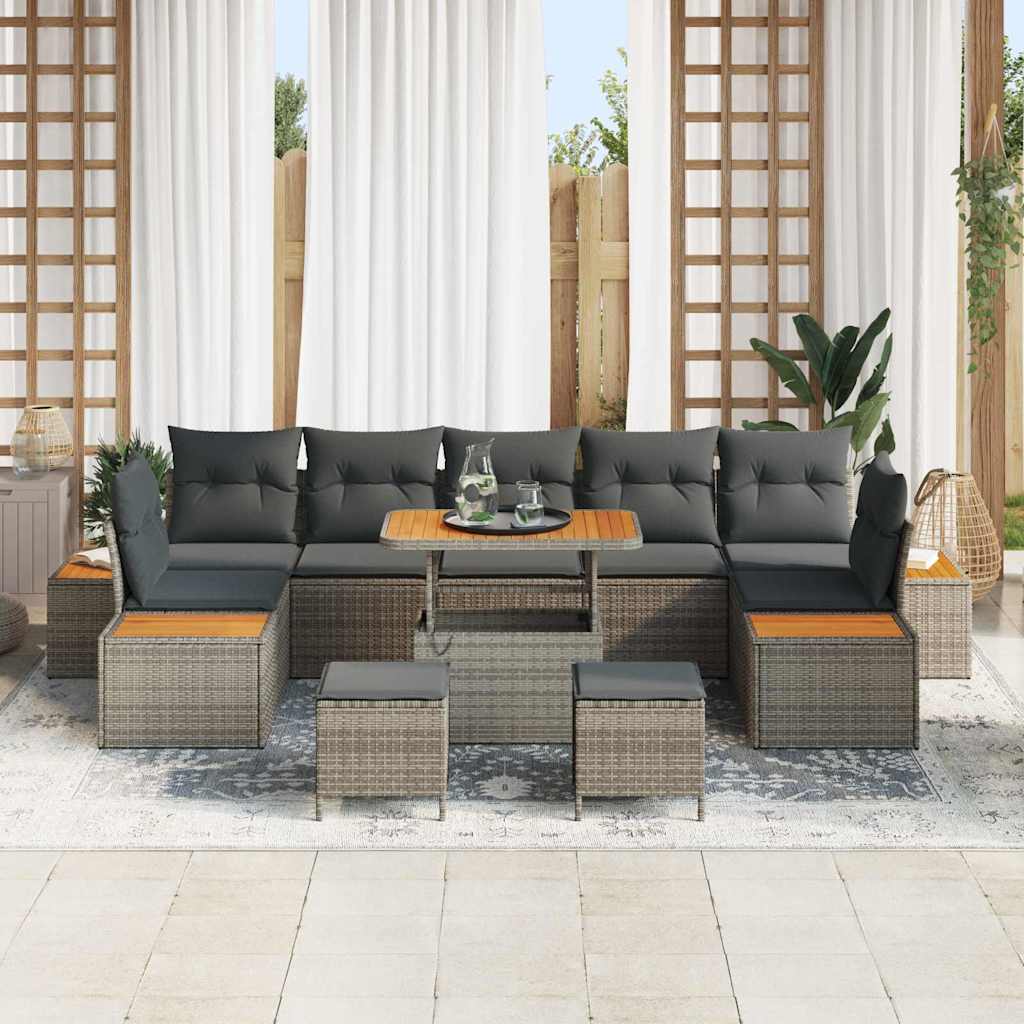 Tuin Sofa Set Met Kussen 10 Pcs Poly Riet