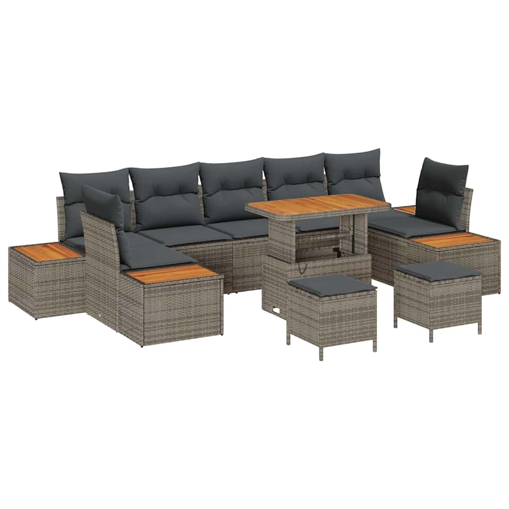 Tuin Sofa Set Met Kussen 10 Pcs Poly Riet