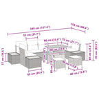 Tuin Sofa Set Met Kussen 10 Pcs Poly Riet
