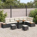 Tuin Sofa Set Met Kussen 9 Pcs Poly Riet
