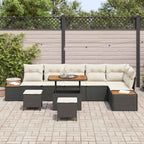 Tuin Sofa Set Met Kussen 9 Pcs Poly Riet