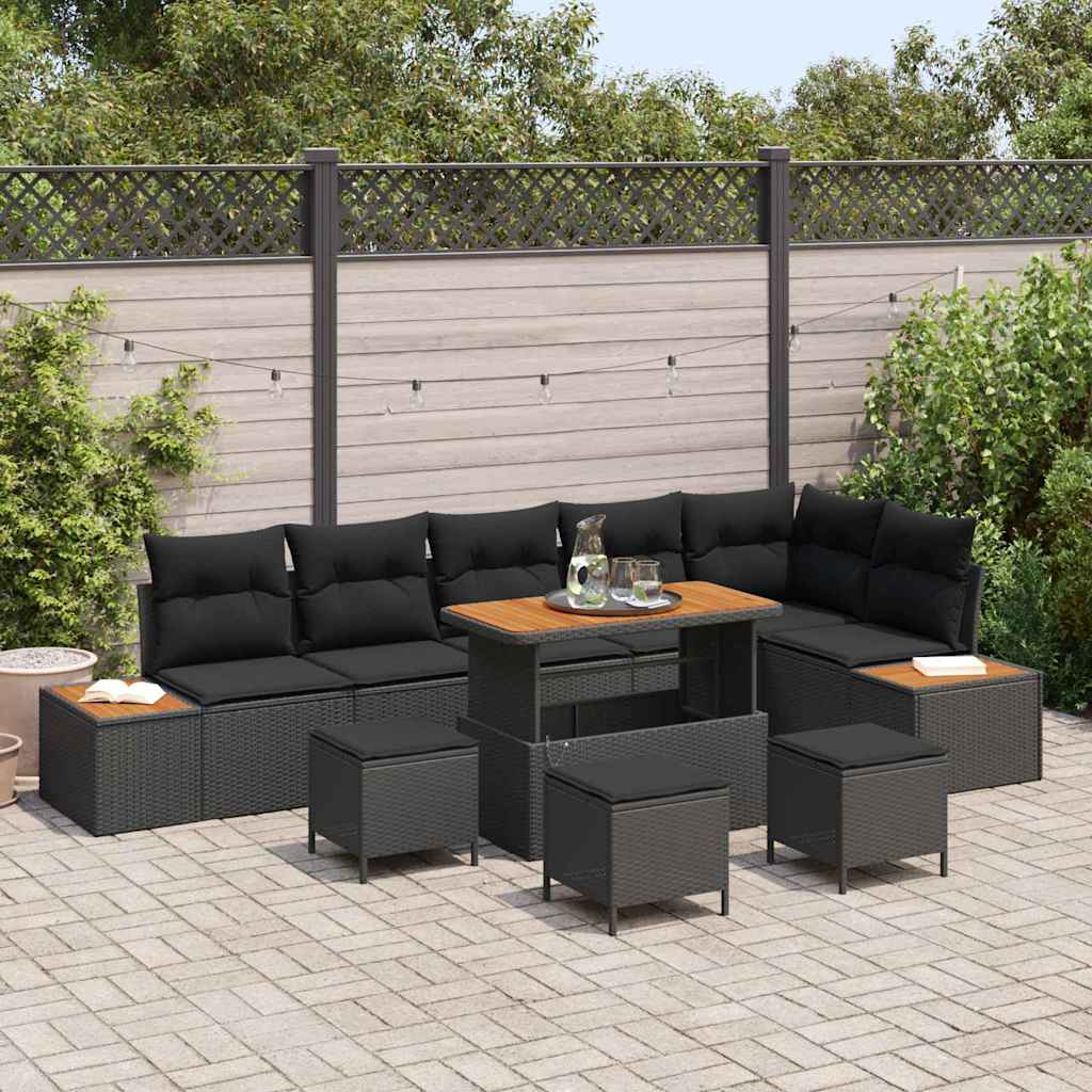 Tuin Sofa Set Met Kussen 9 Pcs Poly Riet