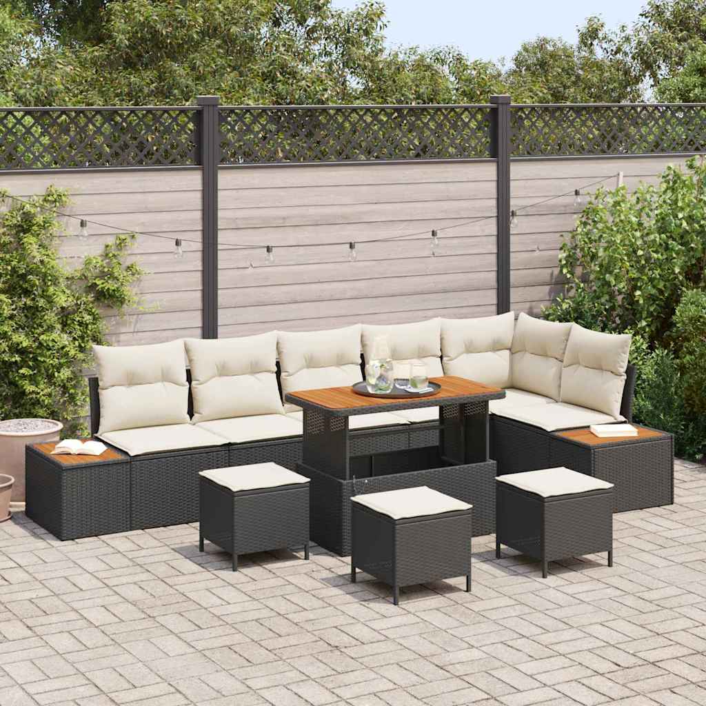 Tuin Sofa Set Met Kussen 9 Pcs Poly Riet