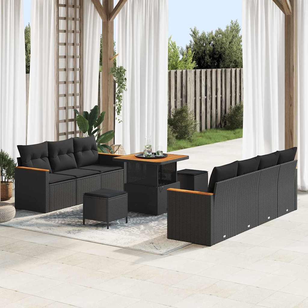 Tuin Sofa Set Met Kussen 10 Pcs Poly Riet
