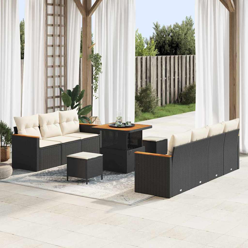 Tuin Sofa Set Met Kussen 10 Pcs Poly Riet