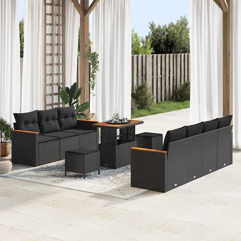 Tuin Sofa Set Met Kussen 10 Pcs Poly Riet