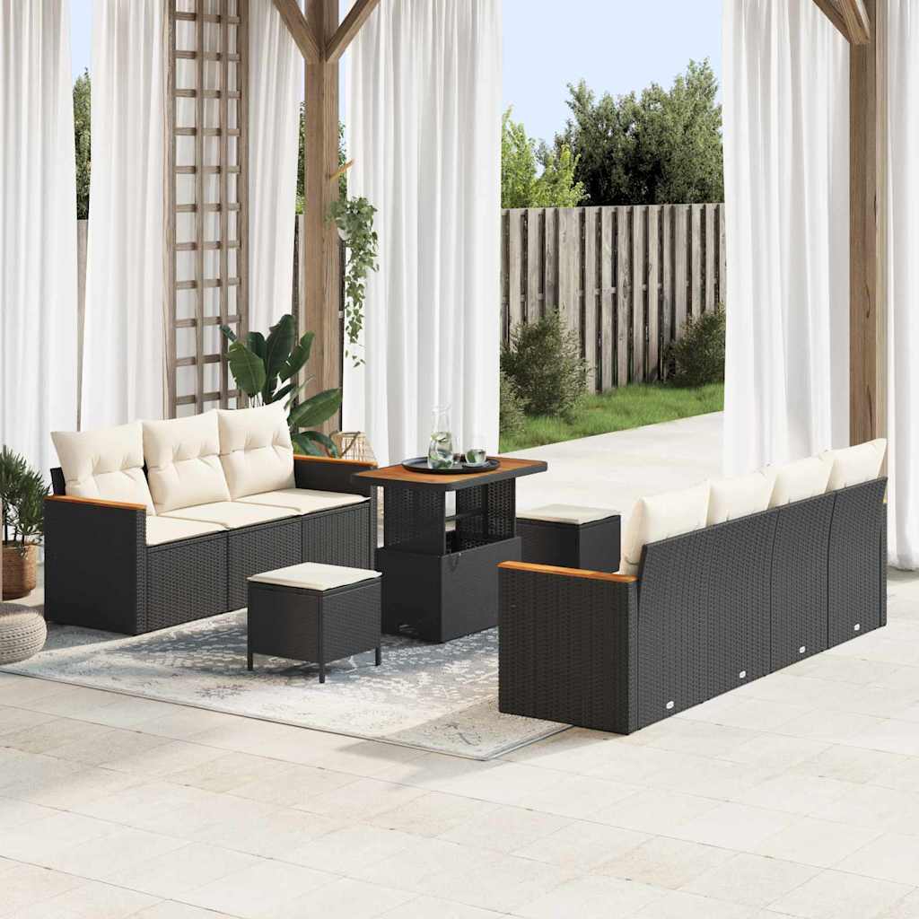 Tuin Sofa Set Met Kussen 10 Pcs Poly Riet