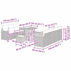 Tuin Sofa Set Met Kussen 10 Pcs Poly Riet