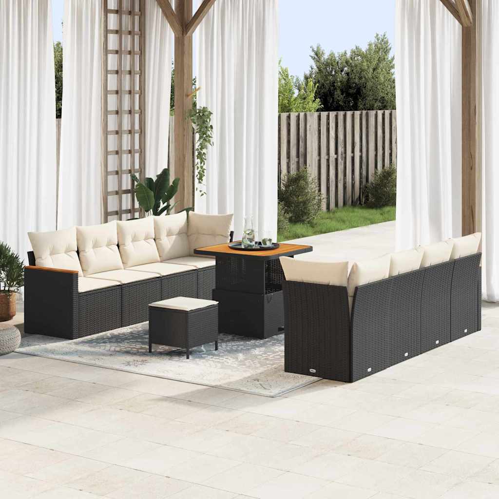 Tuin Sofa Set Met Kussen 11 Pcs Poly Riet
