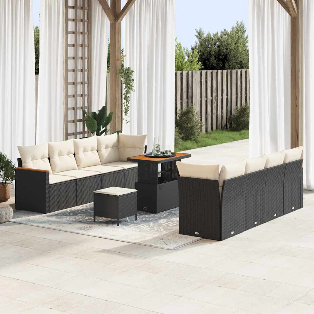 Tuin Sofa Set Met Kussen 11 Pcs Poly Riet