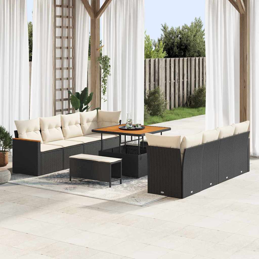 Tuin Sofa Set Met Kussen 11 Pcs Poly Riet