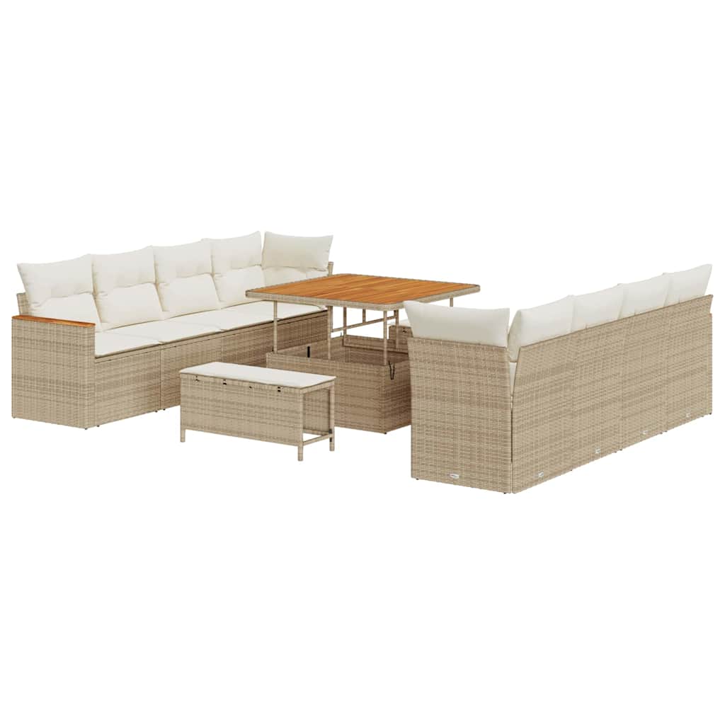 Tuin Sofa Set Met Kussen 11 Pcs Poly Riet