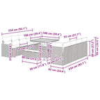 Tuin Sofa Set Met Kussen 11 Pcs Poly Riet