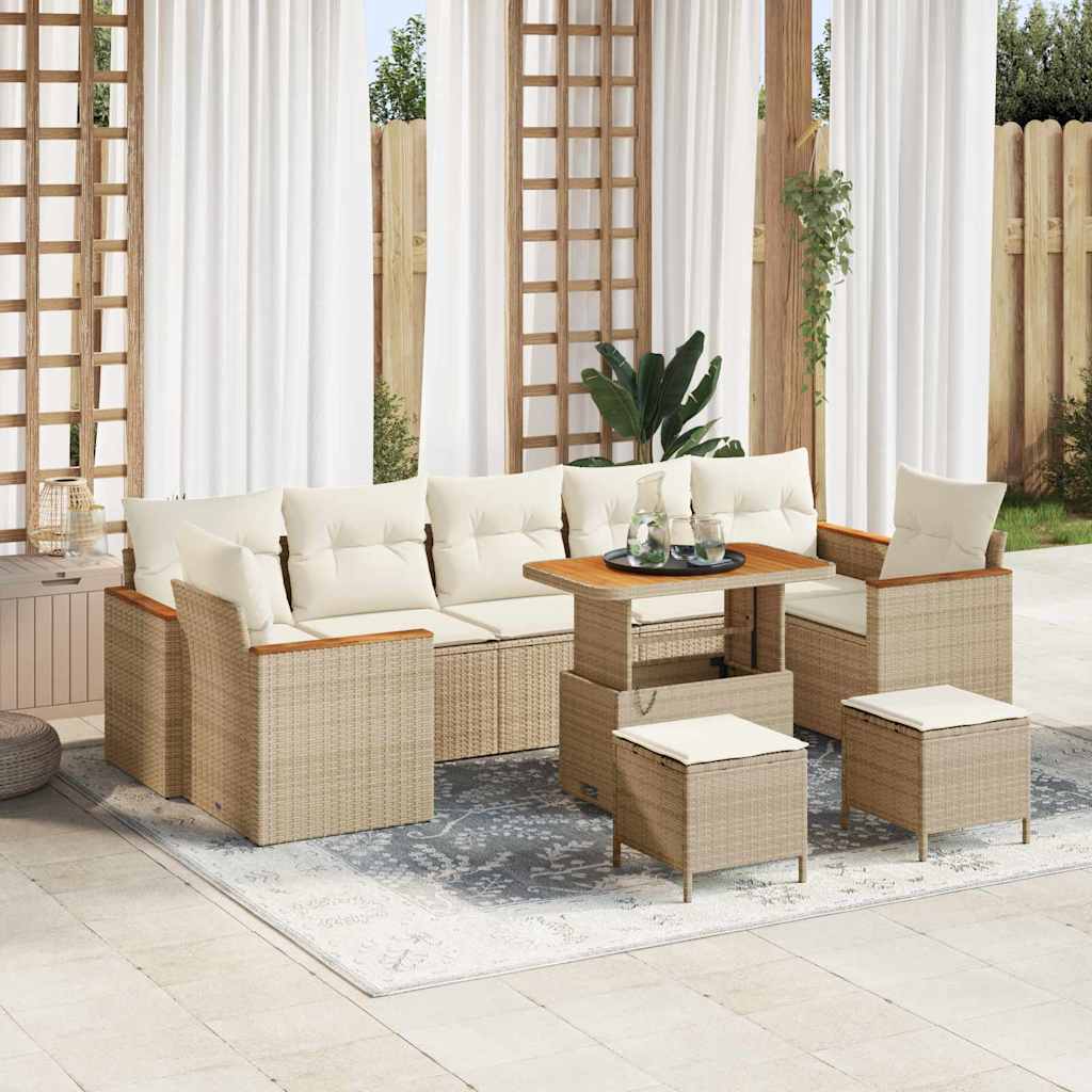 Tuin Sofa Set Met Kussen 10 Pcs Poly Riet