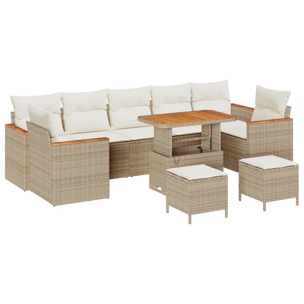 Tuin Sofa Set Met Kussen 10 Pcs Poly Riet