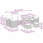 Tuin Sofa Set Met Kussen 10 Pcs Poly Riet