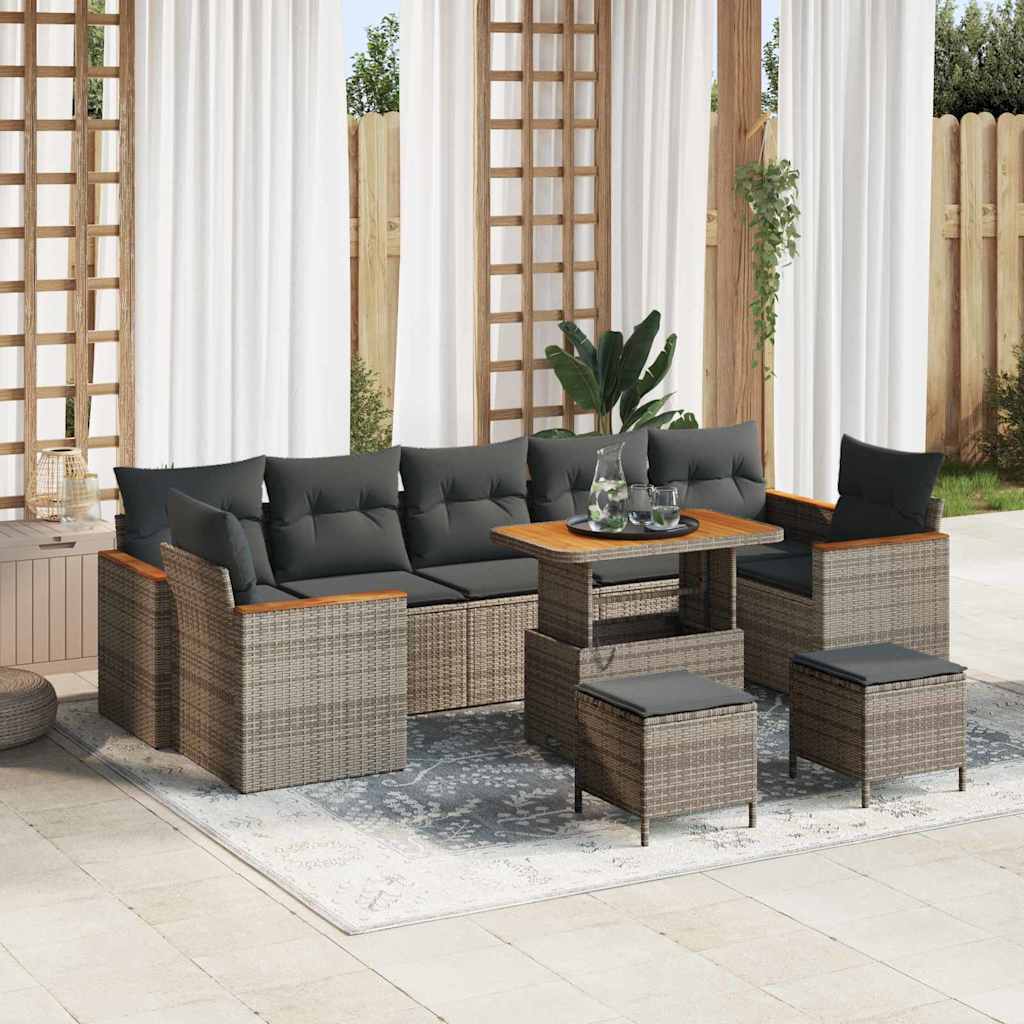 Tuin Sofa Set Met Kussen 10 Pcs Poly Riet