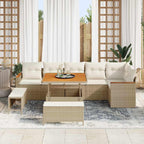 Tuin Sofa Set Met Kussen 9 Pcs Poly Riet