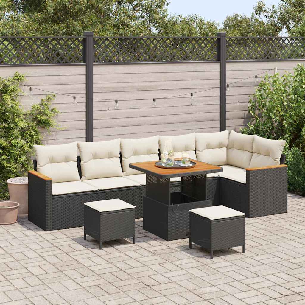 Tuin Sofa Set Met Kussen 9 Pcs Poly Riet