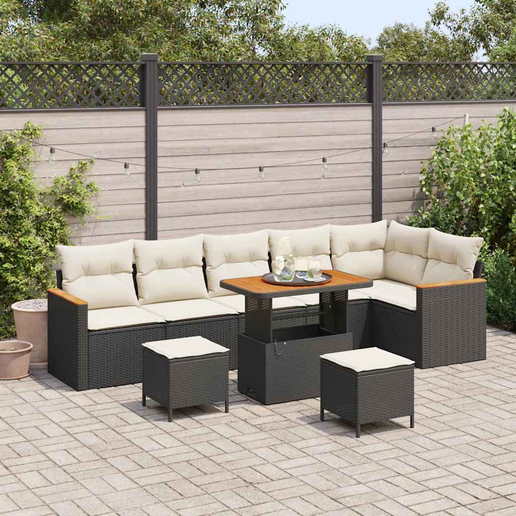 Tuin Sofa Set Met Kussen 9 Pcs Poly Riet