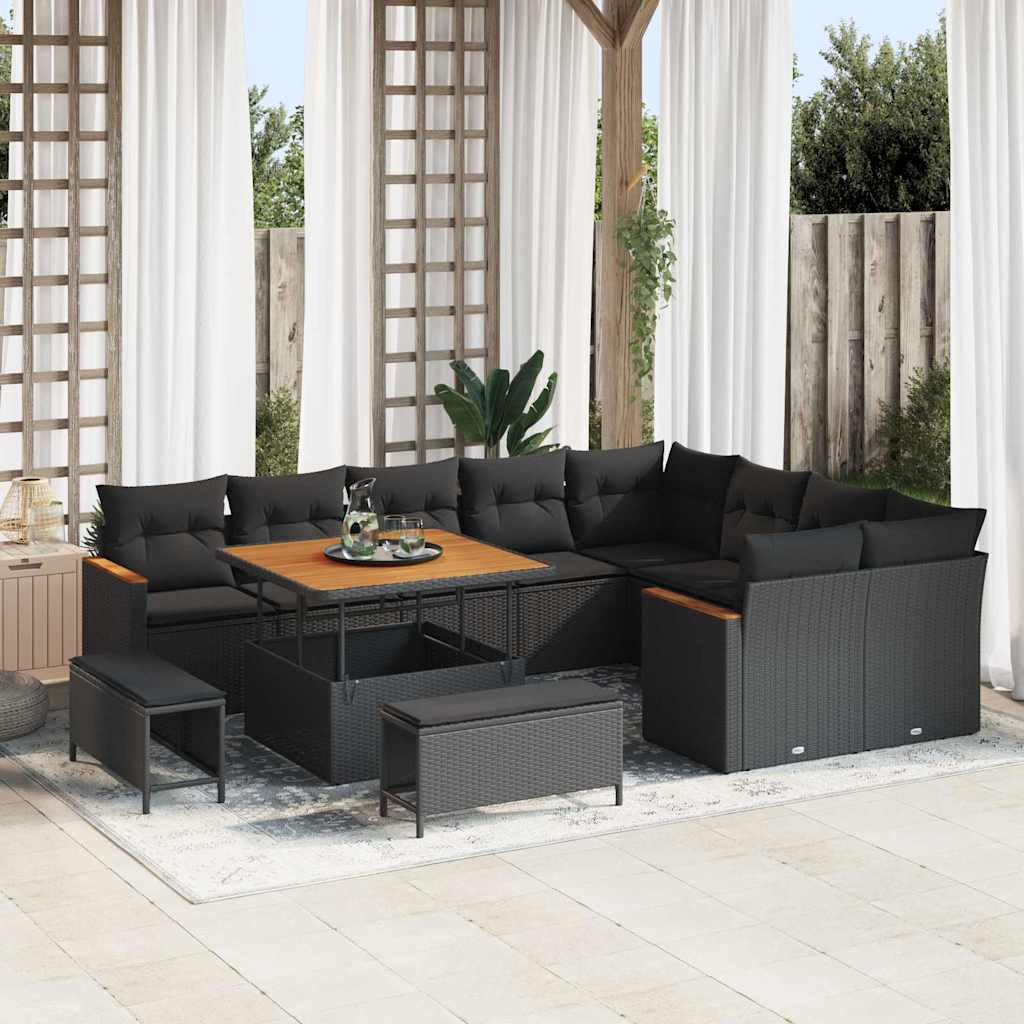 Tuin Sofa Set Met Kussen 12 Pcs Poly Riet