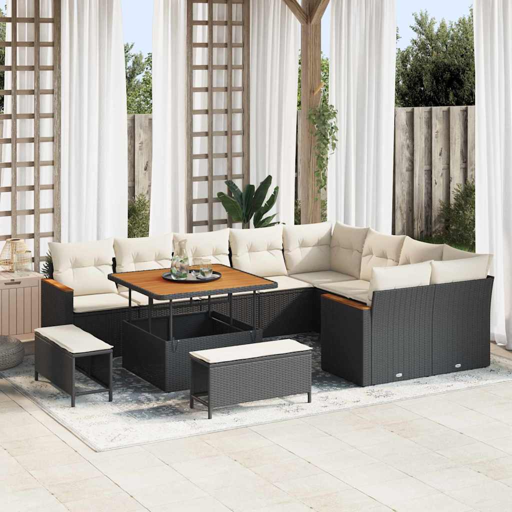 Tuin Sofa Set Met Kussen 12 Pcs Poly Riet