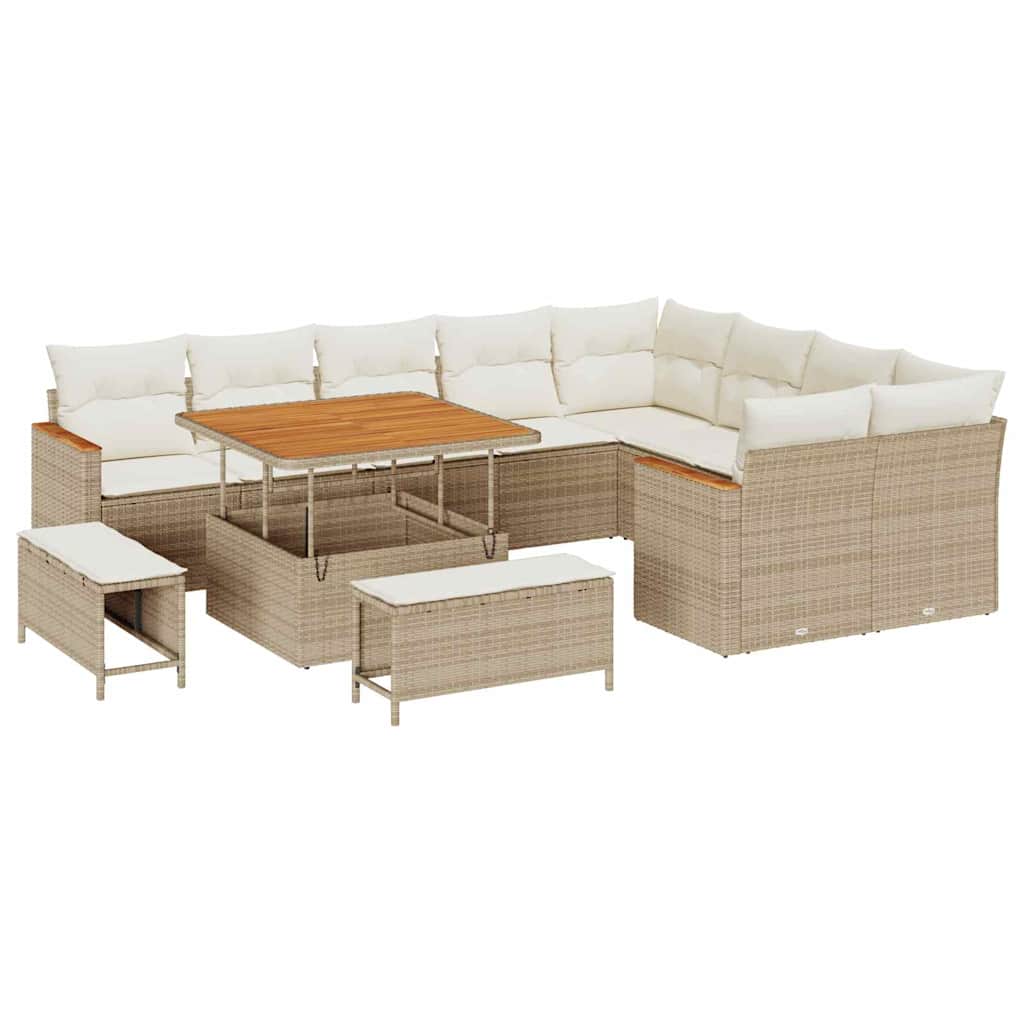 Tuin Sofa Set Met Kussen 12 Pcs Poly Riet