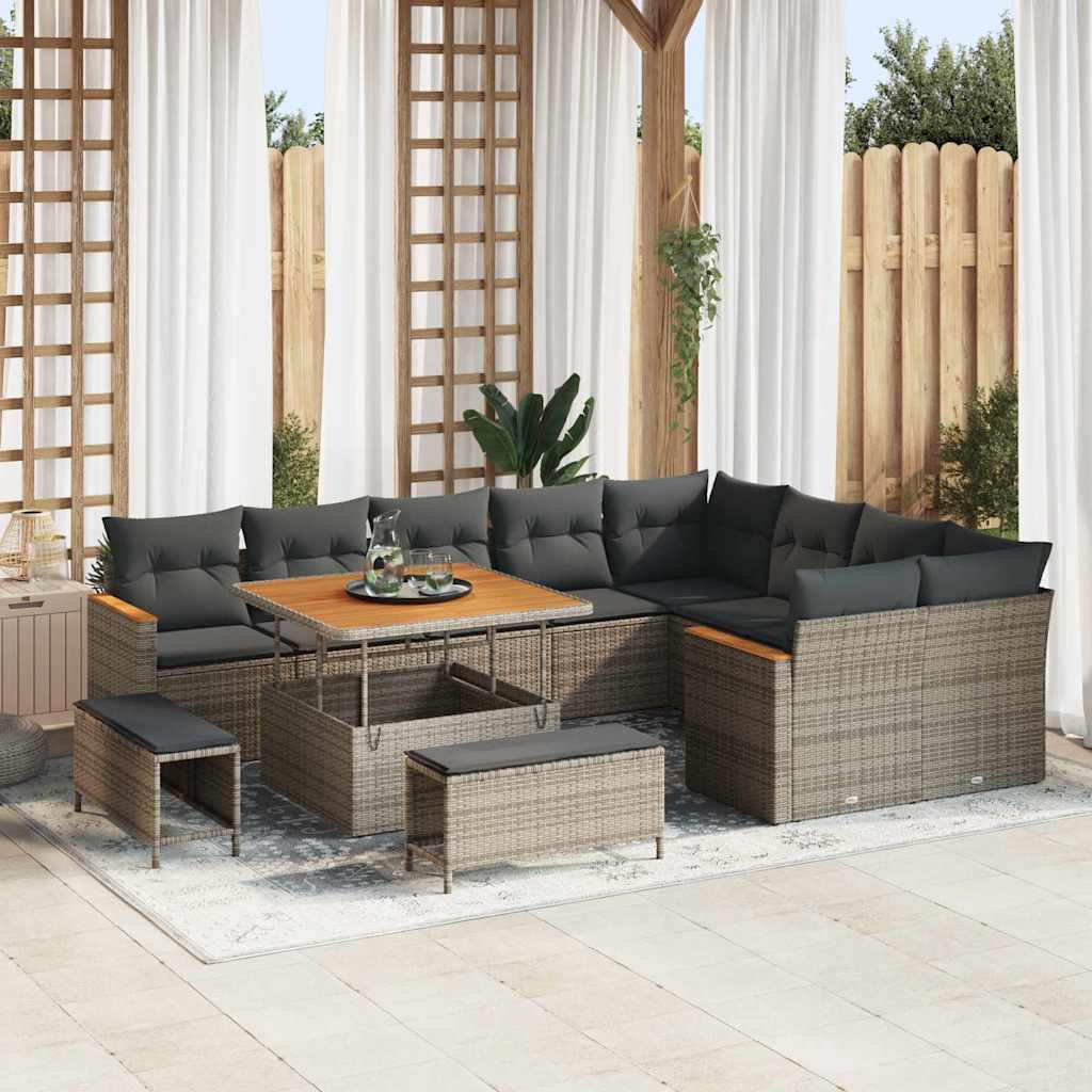 Tuin Sofa Set Met Kussen 12 Pcs Poly Riet